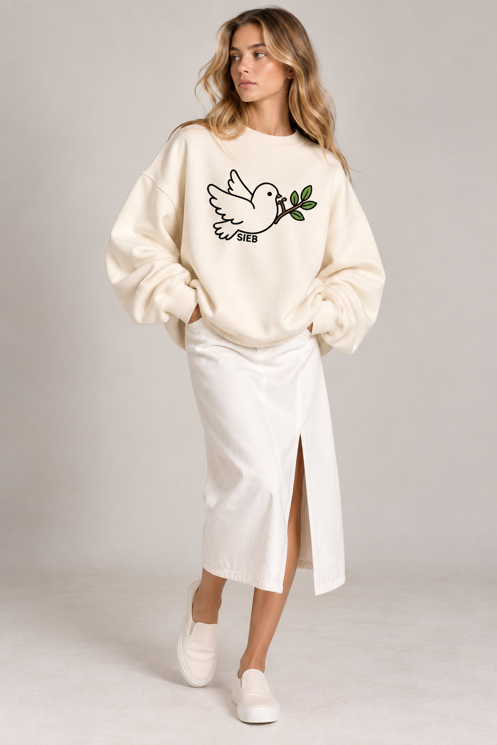 SIEB Mock-Neck Crew Sweatshirt BIRD