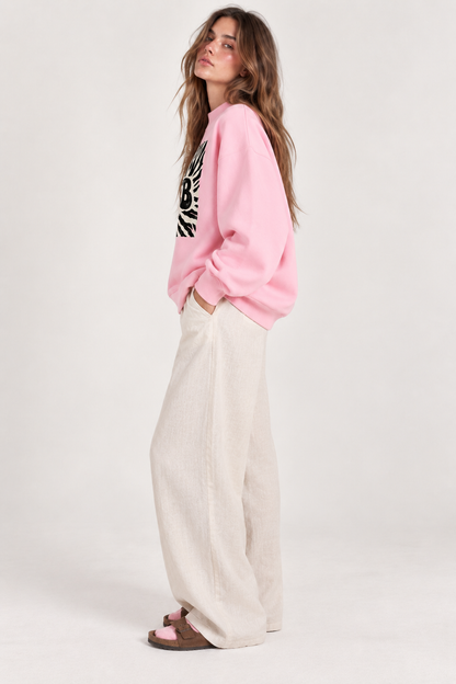 SIEB ZEBRA Mock-Neck Crew Sweatshirt