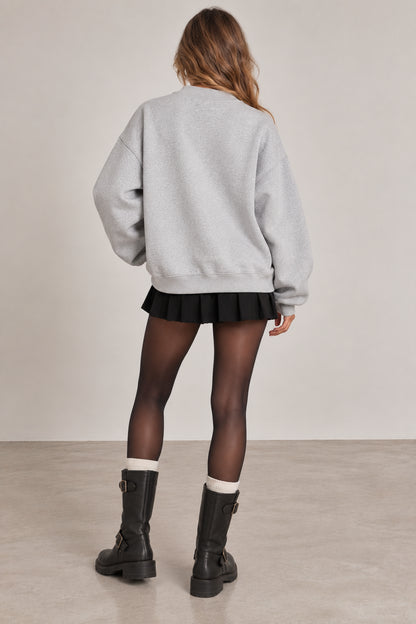 SIEB Fleece Mock-Neck Crew Sweatshirt