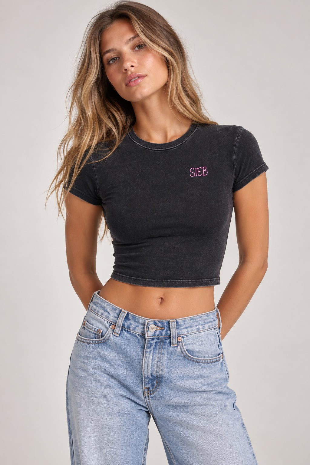 Snow Washed Crop Top