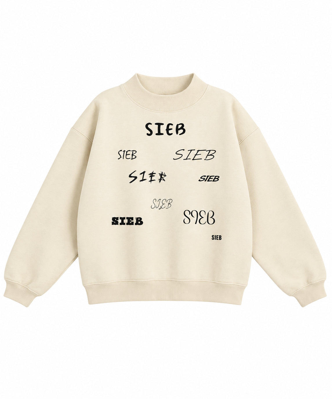 SIEB Fleece Mock-Neck Crew Sweatshirt